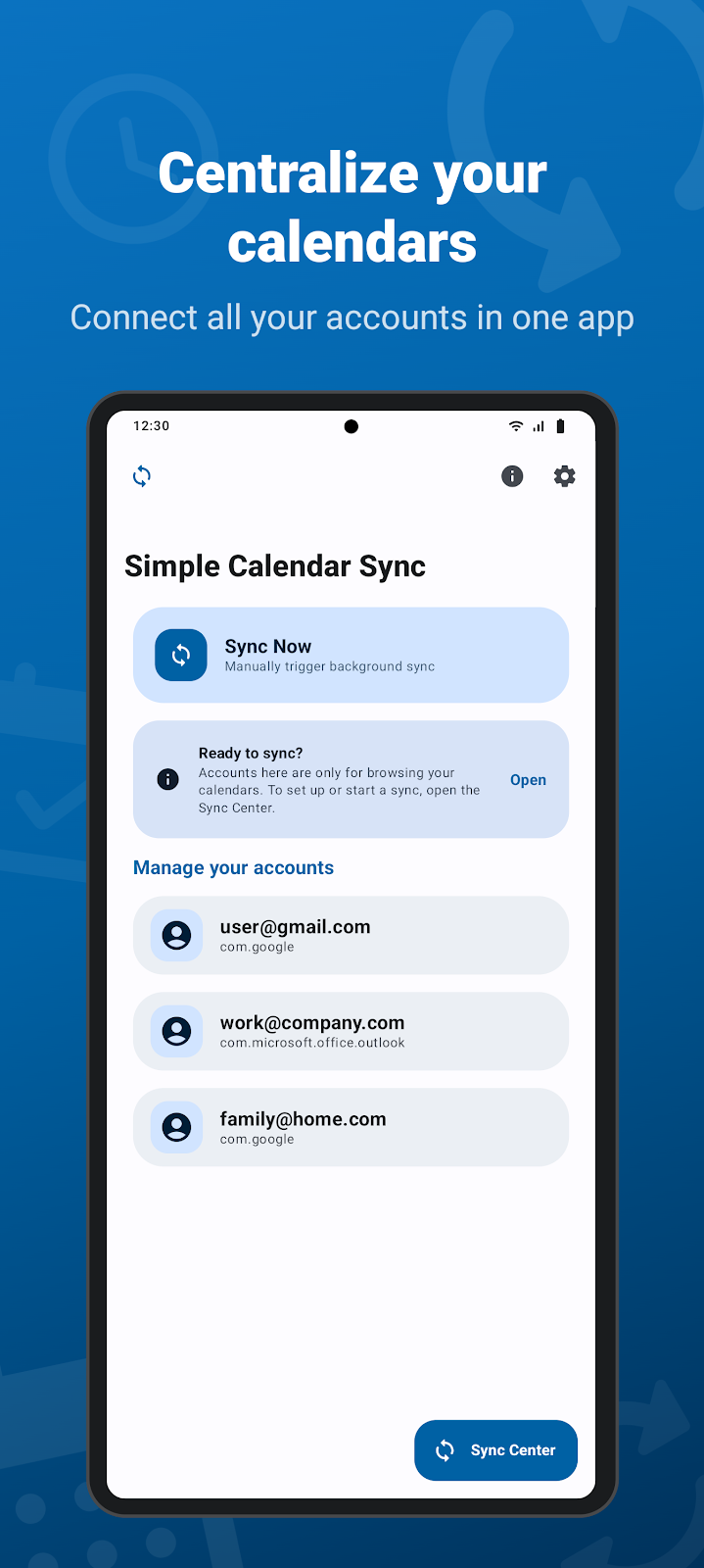 Simple Calendar Sync screenshot 1
