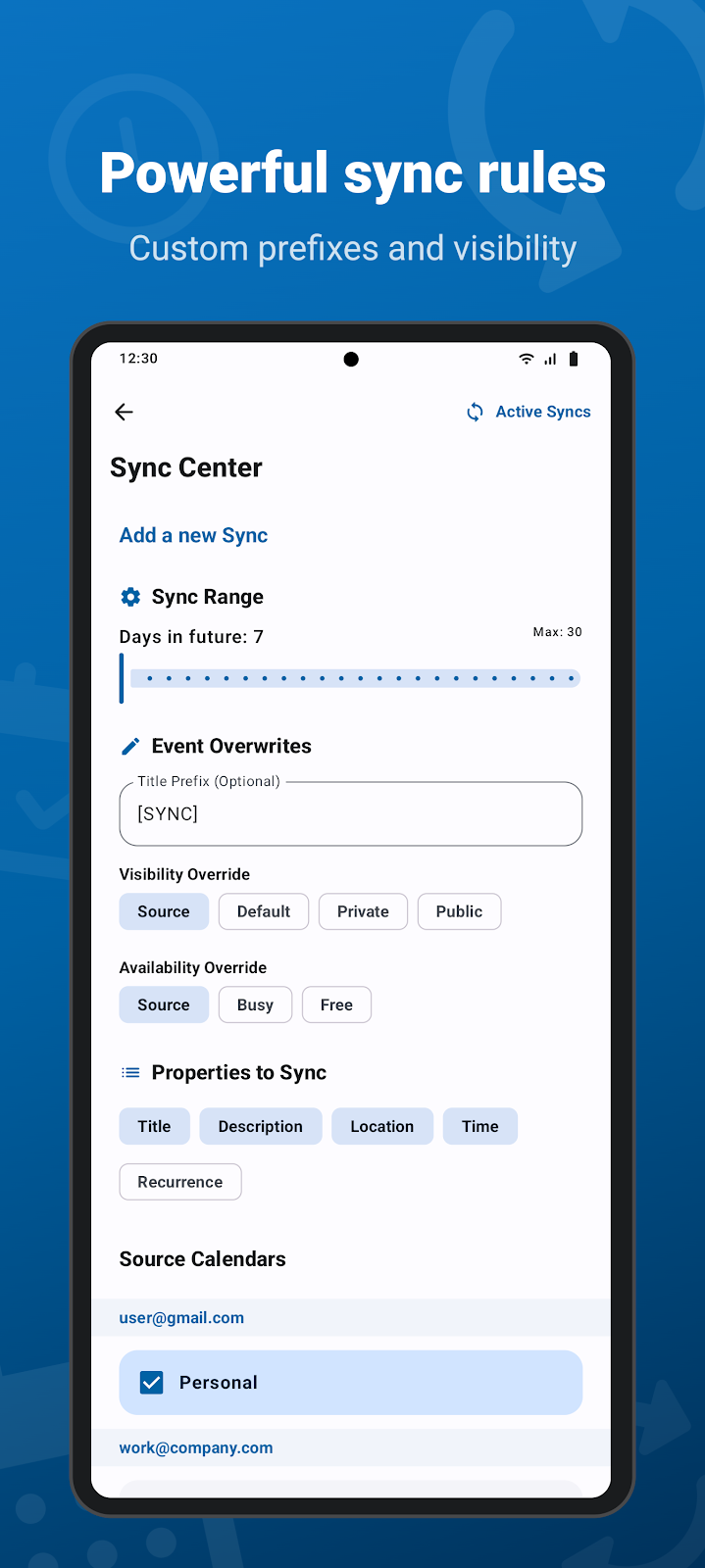 Simple Calendar Sync screenshot 2